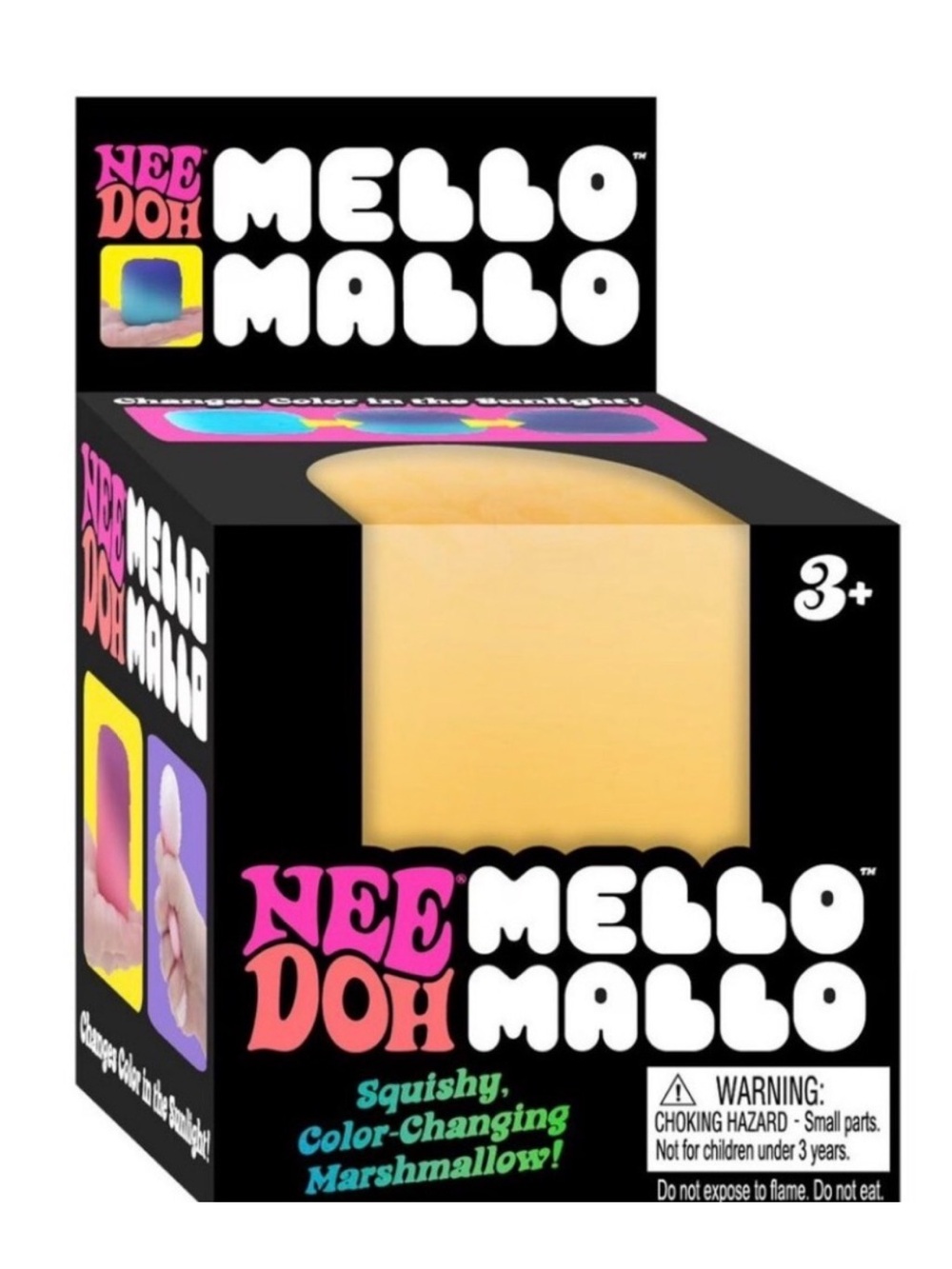 Authentic NeeDoh yellow Mello Mallo Color-Changing Squishy Marshmallow NiB